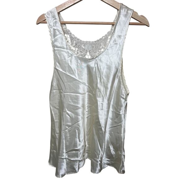 Onema White Slip Dress Silk Like Size Large - Picture 3 of 5